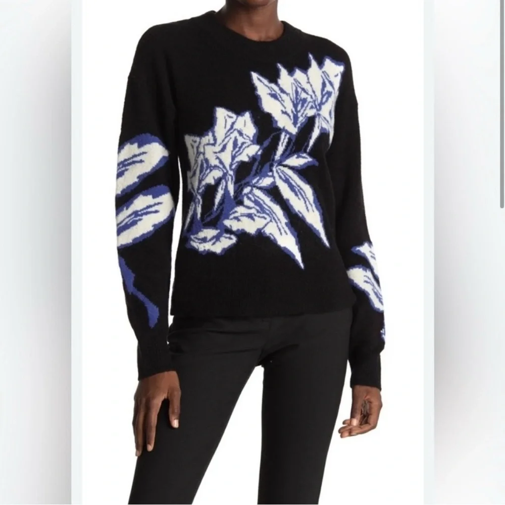 Veronica Beard Ayala Intarsia Pullover Sweater/Small - Picture 2 of 10